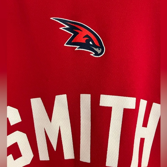 Red ATL Hawks Steve Smith Basketball Jersey - Picture 6 of 7